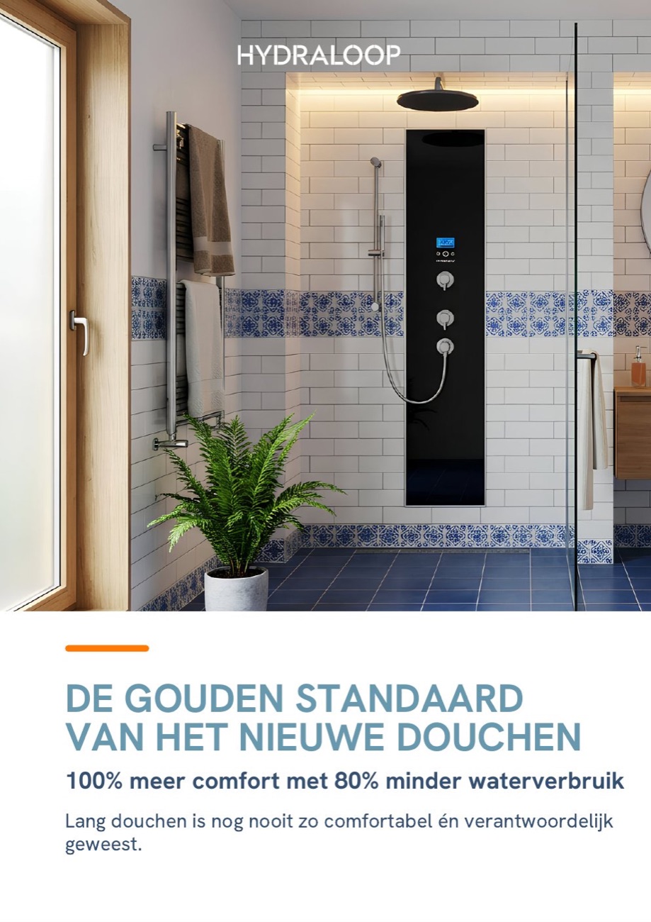 Voorblad van de Hydraloop Shower brochure